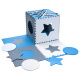 Foam puzzle mat for children 180x180cm 9 pieces grey-blue