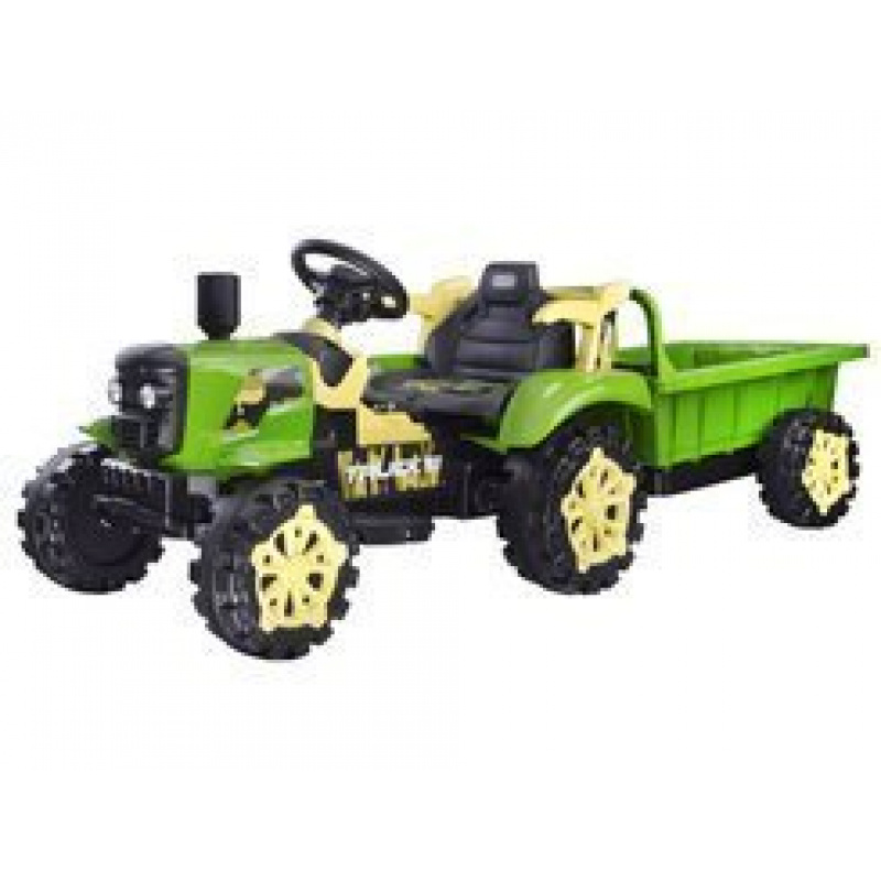 Electric Tractor with Trailer PA0234 Green