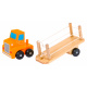 Wooden truck with trailer and blocks for children 2+ Educational toy + blocks with letters and numbers