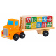 Wooden truck with trailer and blocks for children 2+ Educational toy + blocks with letters and numbers
