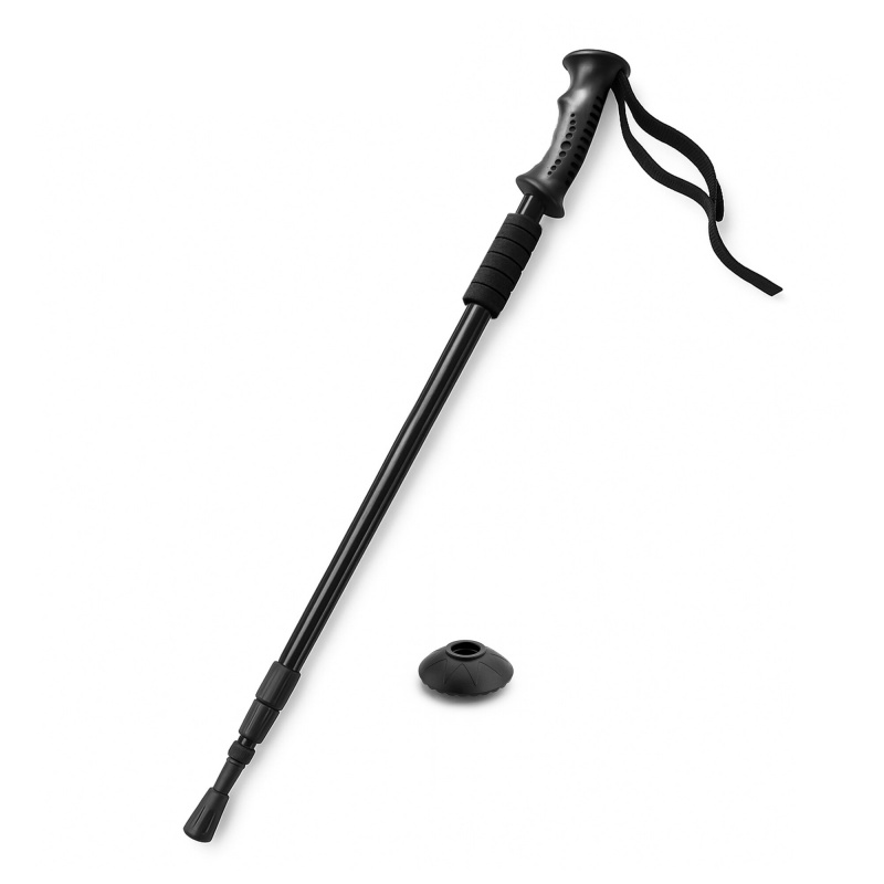 Aga Trekking Poles AntiShock 61–135 cm Black