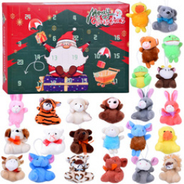 Christmas ADVENT CALENDAR - plush animal pendants ZA5857 universal