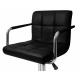 Aga 2x Bar chair with arms Black