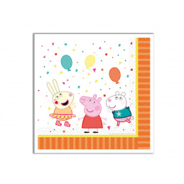 Peppa Pig Paper Napkins Peppa Pig 33x33cm 16 pcs