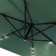 Aga Garden Parasol 300 cm Dark Green with LED Lighting