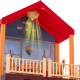 Dollhouse with red roof + lighting
