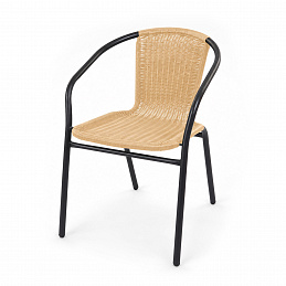 Linder Exclusiv Garden Chair RATTAN Dark Grey/Beige
