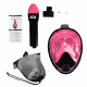 Aga Full Face Snorkeling Mask S/M Black/Pink