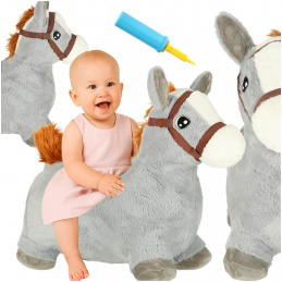 Children's bouncing bridge with pump rubber horse horse
