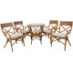 Aga Rattan set PANJI Dark Honey/ White