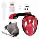 Aga Full Face Snorkeling Mask L/XL Red