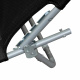Aga 2x Garden Reclining Lounger with Canopy Black