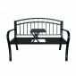 Aga Metal Garden Bench with Folding Table 127x53x84 cm