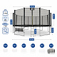 Aga SPORT PRO Trampoline 518 cm Black + Safety Net + Ladder + Shoe Pocket