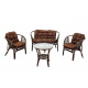 Aga Rattan Set Bahama Dark Brown/Brown