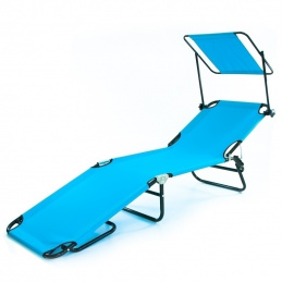 L66C1 GARDEN BEACH LOUNGER WITH CANOPY