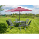 Linder Exclusiv Tilting Parasol 250 cm Dark Red