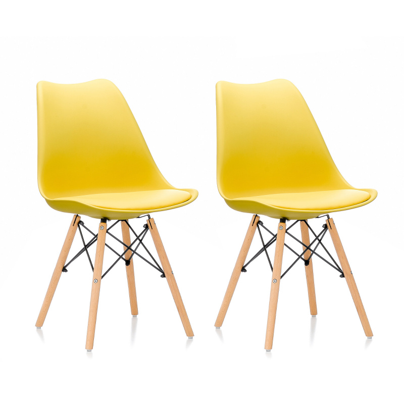 Aga 2x Dining Chair MR2035 Yellow