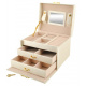 Jewellery box with key mirror beige ISO 6347