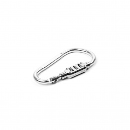 Aga Carabiner with Combination Lock 12.1x6.7 cm Silver