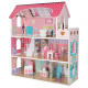 Aga MDF Dollhouse with furniture 70 cm Pink LED