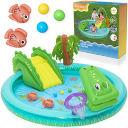 Bestway Inflatable Play Center CROCODILE Slide + Sprinkler + Balls 53166 Universal
