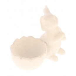 Ceramic egg holder with a bunny