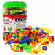 Set of Colorful Magnets for Kids 3+ Educational Toy + Numbers Letters Digits Lines 128 pcs.