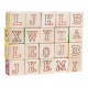 Wooden truck with trailer and blocks for children 2+ Educational toy + blocks with letters and numbers