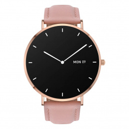 Garett Verona Smartwatch Gold with Pink Leather Strap