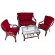 Aga Rattan set BUTEO Choco Maroon