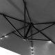 Aga Garden Parasol 300 cm Grey with LED Lighting