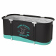 Aga Folding Portable Bathtub 120x60x50 cm Black