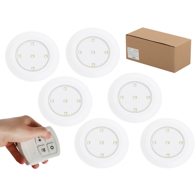 Aga LED Wireless Battery Light 6pcs. + remote control