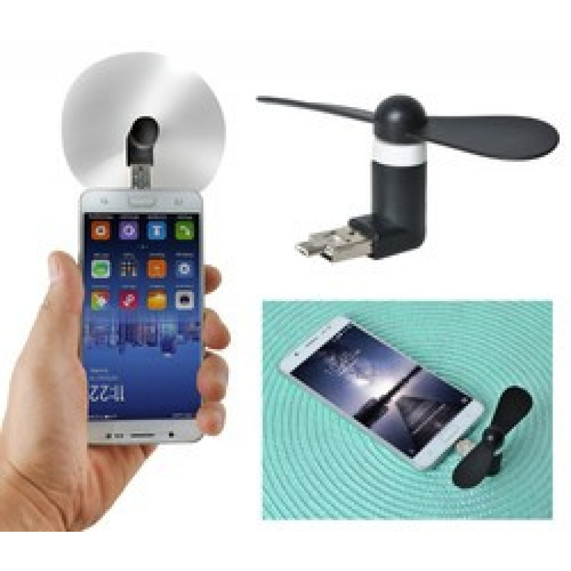 Mini fan microUSB black ISO 5770
