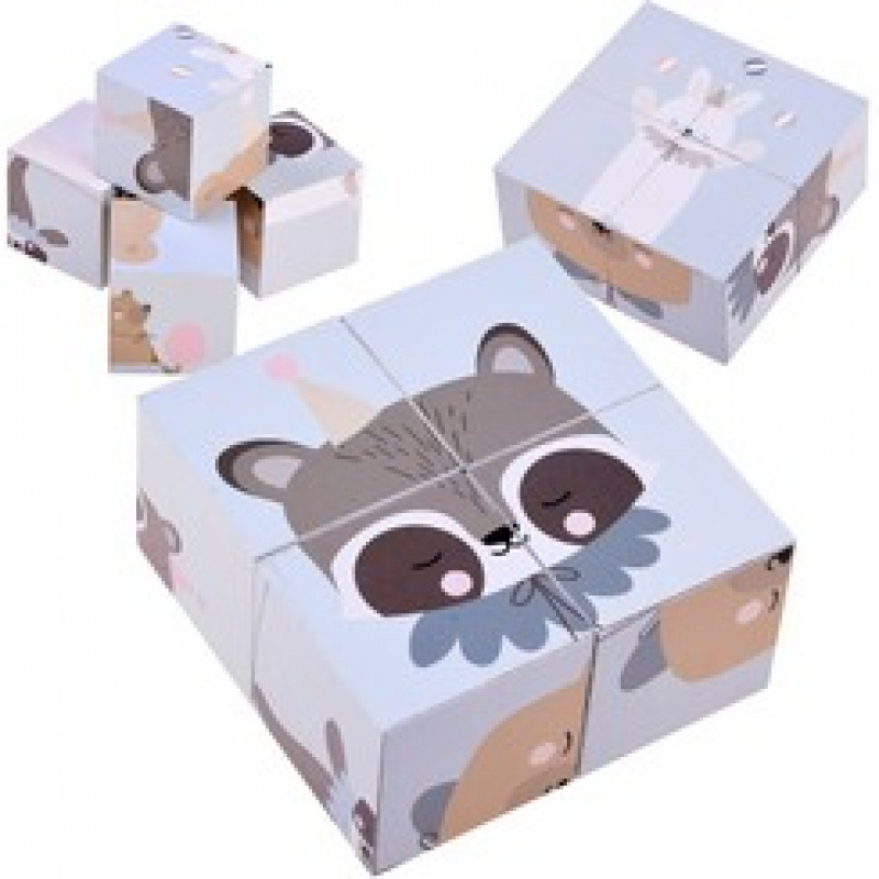 Wooden cube puzzle ZA4114