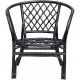 Aga Rattan set BAHAMA Black Red-White