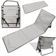 Aga Beach Lounger with Backrest Folding 150x47x48 cm Grey
