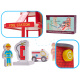 Aga Children's wooden garage GANAO - Fire Brigade