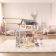 Aga MDF Dollhouse with furniture 78cm LED Black