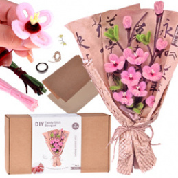 Creative DIY Set Make Your Own Fabric Flower Bouquet JAPANESE CHERRY ZA5867 Universal