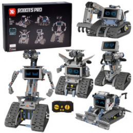 Remote-controlled blocks 5-in-1 - build ROBOTS and let them come to life! RC0742 universal