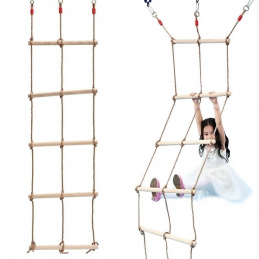 L74O WOODEN CLIMBING LADDER ROPE
