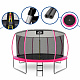 Aga SPORT EXCLUSIVE Trampoline 366 cm Pink + Safety Net + Ladder