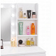 Aga Dressing Table with Mirror and Lighting Matte White