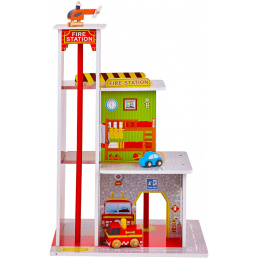 Aga4Kids Wooden Fire Station Play Set
