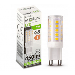 LED bulb - G9 - 5W - 450lm - warm white