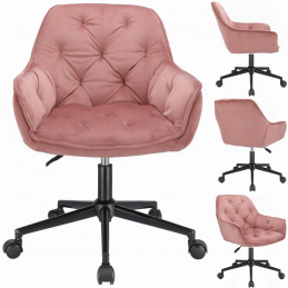 Office chair Largo pink - black legs