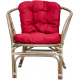 Aga Rattan set BAHAMA Grey Dark Red