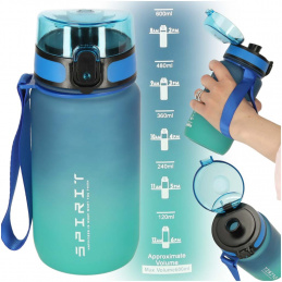 Sports water bottle with spout BPA FREE 600ml turquoise
